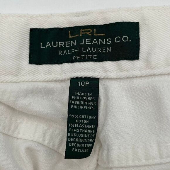 LAUREN RALPH LAUREN Shorts Women's Size 10 Petite White Classic Straight Leg - Picture 3 of 16